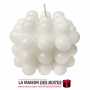 La Maison des Boîtes - Bougie à Bulles Parfumée Géométrique 3D- Blanc - Cire de Soja, Aromathérapie - Tunisie Meilleur Prix (Idé
