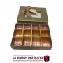 La Maison des Boîtes - Coffret Chocolat Rectangulaire de 12 Pièces -Doré - Tunisie Meilleur Prix (Idée Cadeau, Gift Box, Décorat