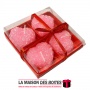 La Maison des Boîtes - Paquet de 4 Bougies Forme Coeur - Rose - Tunisie Meilleur Prix (Idée Cadeau, Gift Box, Décoration, Souten