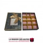La Maison des Boîtes - Coffret Chocolat Rectangulaire de 12 pièces -Granite Vert - Tunisie Meilleur Prix (Idée Cadeau, Gift Box,