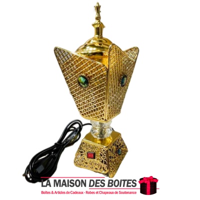 La Maison des Boîtes - Encensoir Electrique Métallique Doré - Tunisie Meilleur Prix (Idée Cadeau, Gift Box, Décoration, Soutenan
