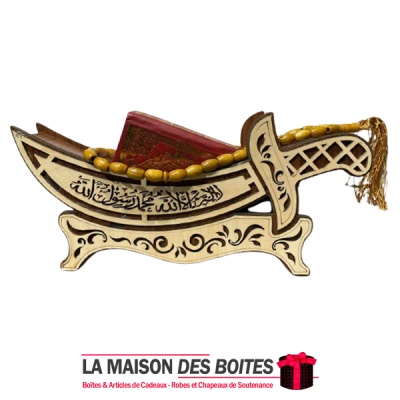 La Maison des Boîtes - Coffret Cadeau Muslim Forme Epée  Contenant un Petit Livre de Coran & Chapelet - Tunisie Meilleur Prix (I