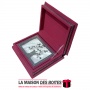 La Maison des Boîtes - Coffret en velours  Décoration Zitouna Amber En Bois -  Rouge - Tunisie Meilleur Prix (Idée Cadeau, Gift 