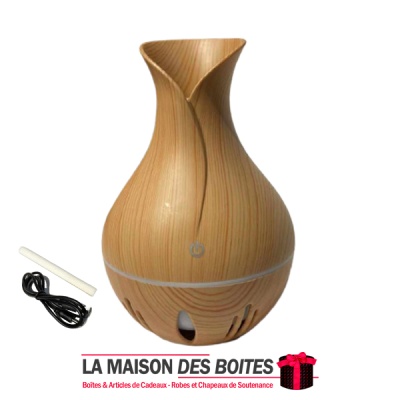 La Maison des Boîtes - Diffuseur de Parfum Humidificateur D'air en forme de Vase, Huile Essentielle, USB - Tunisie Meilleur Prix