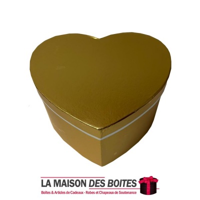 La Maison des Boîtes - Boîte Cadeau Sous Forme de Cœur Pour Sain-valentin - Gold - (S:15x18.5x10cm) - Tunisie Meilleur Prix (Idé