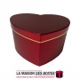 La Maison des Boîtes - Boîte Cadeau Sous Forme de Cœur Pour Sain-valentin - Rouge Bordeau - (M:17.5x21x11cm) - Tunisie Meilleur 