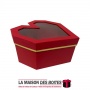 La Maison des Boîtes - Boîte Cadeau Sous Forme de Cœur avec Couvercle Transparent - Rouge -(M:23x 22.2x11.2cm) - Tunisie Meilleu