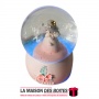 La Maison des Boîtes - Petite Boule  de neige Lumineuse en Cristal "Princesse"- Rose - Tunisie Meilleur Prix (Idée Cadeau, Gift 