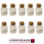 La Maison des Boîtes - Lot de 10 Petites Bouteilles en Verre avec Bouchon en liège (3x4cm) - Tunisie Meilleur Prix (Idée Cadeau,