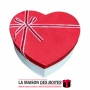 La Maison des Boîtes - Boîte Cadeau Sous Forme de Cœur Beige avec Couvercle Rouge  - (L:20.5x17.5x8.7cm) - Tunisie Meilleur Prix