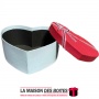 La Maison des Boîtes - Boîte Cadeau Sous Forme de Cœur Beige avec Couvercle Rouge  - (L:20.5x17.5x8.7cm) - Tunisie Meilleur Prix