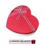 La Maison des Boîtes - Boîte Cadeau Sous Forme de Cœur Beige avec Couvercle Rouge - (M:18.5x14x7cm) - Tunisie Meilleur Prix (Idé