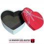 La Maison des Boîtes - Boîte Cadeau Sous Forme de Cœur Couvert Beige avec Couvercle Rouge - (S:10.5x13.5x 5cm) - Tunisie Meilleu