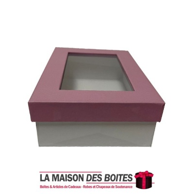 La Maison des Boîtes - Coffret  Pâtissière Rectangulaire Avec Fenêtre - (5x10x4.5cm) - Tunisie Meilleur Prix (Idée Cadeau, Gift 