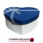 La Maison des Boîtes - Boîte Cadeau Sous Forme de Cœur Beige avec Couvercle Bleu - (M:18.5x14x7cm) - Tunisie Meilleur Prix (Idée