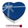 La Maison des Boîtes - Boîte Cadeau Sous Forme de Cœur Beige avec Couvercle Bleu - (M:18.5x14x7cm) - Tunisie Meilleur Prix (Idée