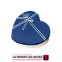 La Maison des Boîtes - Boîte Cadeau Sous Forme de Cœur Couvert Beige avec Couvercle Bleu - (S:10.5x13.5x 5cm) - Tunisie Meilleur