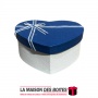 La Maison des Boîtes - Boîte Cadeau Sous Forme de Cœur Couvert Beige avec Couvercle Bleu - (S:10.5x13.5x 5cm) - Tunisie Meilleur