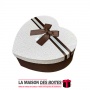 La Maison des Boîtes - Boîte Cadeau Sous Forme de Cœur Couvert Marron avec Couvercle Beige - (S:10.5x13.5x 5cm) - Tunisie Meille