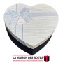 La Maison des Boîtes - Boîte Cadeau Sous Forme de Cœur Bleu avec Couvercle Bleu Ciel - (L:20.5x17.5x8.7cm) - Tunisie Meilleur Pr