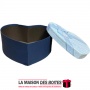 La Maison des Boîtes - Boîte Cadeau Sous Forme de Cœur Bleu avec Couvercle Bleu Ciel - (L:20.5x17.5x8.7cm) - Tunisie Meilleur Pr