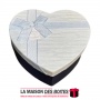 La Maison des Boîtes - Boîte Cadeau Sous Forme de Cœur Bleu avec Couvercle Bleu Ciel - (M:18.5x14x7cm) - Tunisie Meilleur Prix (