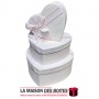 La Maison des Boîtes - Lot de 3 Boîtes Cadeaux Sous Forme de Cœur avec Couvercle Rose & Ruban Satiné Rose - Tunisie Meilleur Pri