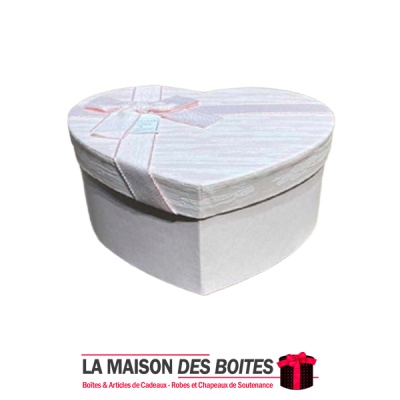 La Maison des Boîtes - Boîte Cadeau Sous Forme de Cœur avec Couvercle - Rose - (S:10.5x13.5x 5cm) - Tunisie Meilleur Prix (Idée 