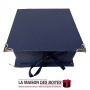 La Maison des Boîtes - Coffret  Pâtissière Carré - Bleu - (12x12x6cm) - Tunisie Meilleur Prix (Idée Cadeau, Gift Box, Décoration
