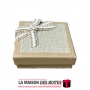 La Maison des Boîtes - Coffret Chocolat Carré avec Couvercle  - 9 pièces - Kraft - Tunisie Meilleur Prix (Idée Cadeau, Gift Box,