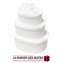 La Maison des Boîtes - Lot de 3 Boîtes Cadeaux Forme de Cœur Pour Sain-valentin-  Velours Blanc &  Ruban Satiné Blanc - Tunisie 