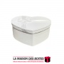La Maison des Boîtes - Boîte Cadeau Forme de Cœur Pour Sain-valentin - Velours Blanc- (S:10.5x13.5x 5cm) - Tunisie Meilleur Prix
