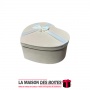 La Maison des Boîtes - Boîte Cadeau Forme de Cœur Pour Sain-valentin - Velours Beige - (S:10.5x13.5x 5cm) - Tunisie Meilleur Pri