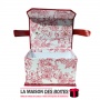 La Maison des Boîtes - Boîte Cadeau Rectangulaire  Forme Sacoche Couvert de Velours Rouge & Blanc - Tunisie Meilleur Prix (Idée 