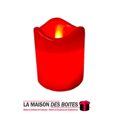 La Maison des Boîtes - Bougies LED sans flamme, à piles, pour Décoration  -  Rouge - Tunisie Meilleur Prix (Idée Cadeau, Gift Bo