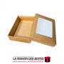 La Maison des Boîtes - Boîte Cadeaux  Rectangulaire en Papier Kraft avec Fenêtre Transparent - Tunisie Meilleur Prix (Idée Cadea