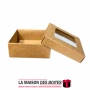 La Maison des Boîtes - Boîte Cadeaux  Carré en Papier Kraft avec Fenêtre Transparent - Tunisie Meilleur Prix (Idée Cadeau, Gift 