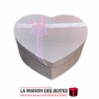 La Maison des Boîtes - Boîte Cadeau  Forme Cœur Couvert de Semi Cuir - Rose - (S:10.5x13.5x 5cm) - Tunisie Meilleur Prix (Idée C