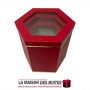 La Maison des Boîtes - Lot de 3 Boîtes Cadeaux Octogonale avec Couvercle Transparent - Rouge - Tunisie Meilleur Prix (Idée Cadea