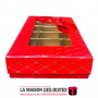 La Maison des Boîtes - Coffret Chocolat Rectangulaire avec Couvercle Transparent  - 18 pièces - Rouge & Doré - Tunisie Meilleur 