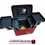 La Maison des Boîtes - Mallette de Maquillage avec Double Plateau - Rouge - (28x18x16cm) - Tunisie Meilleur Prix (Idée Cadeau, G