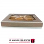 La Maison des Boîtes - Coffret Chocolat Carré avec Couvercle Transparent  -36 pièces - Bronze - Tunisie Meilleur Prix (Idée Cade