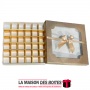 La Maison des Boîtes - Coffret Chocolat Carré avec Couvercle Transparent  -36 pièces - Bronze - Tunisie Meilleur Prix (Idée Cade