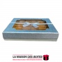 Coffret Chocolat Carré avec Couvercle Transparent  -36 pièces - Argent