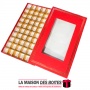 La Maison des Boîtes - Coffret Chocolat Rectangulaire avec Couvercle Transparent  -60 pièces - Rouge - Tunisie Meilleur Prix (Id