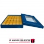 La Maison des Boîtes - Coffret Chocolat Rectangulaire avec Couvercle Transparent  -60 pièces - Bleu - Tunisie Meilleur Prix (Idé