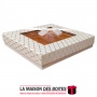La Maison des Boîtes - Coffret Chocolat Carré avec Couvercle Transparent  - 25 pièces - Ecru & Doré - Tunisie Meilleur Prix (Idé