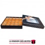 La Maison des Boîtes - Coffret Chocolat Carré avec Couvercle Transparent  - 25 pièces - Noir & Doré - Tunisie Meilleur Prix (Idé