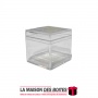 La Maison des Boîtes - Cube Transparent Acrylique de Forme Carré avec Couvercle Transparent - Tunisie Meilleur Prix (Idée Cadeau
