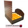 La Maison des Boîtes - Coffret Chocolat Carré Forme Sac avec Poignée - 16 pièces - Noir & Doré - Tunisie Meilleur Prix (Idée Cad